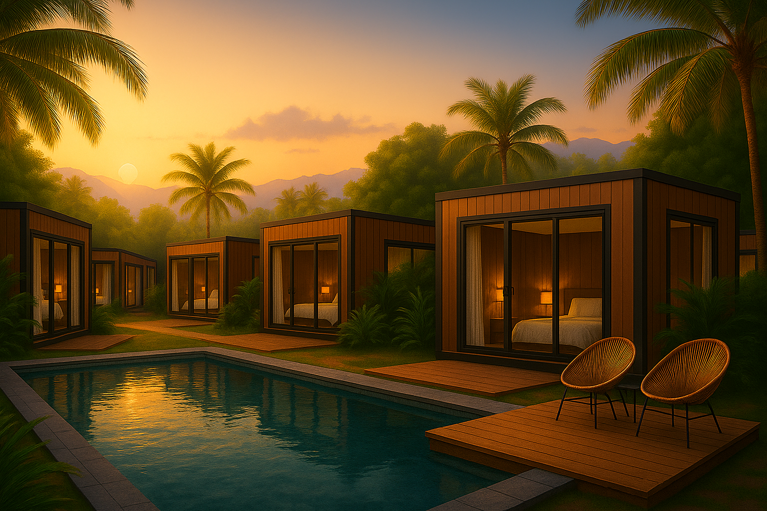 Resort Tropical con Casas Prefabricadas en PR